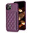 Coque Ultra Fine Silicone Souple Housse Etui avec Aimante Magnetique S10D pour Apple iPhone 13 Violet