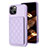 Coque Ultra Fine Silicone Souple Housse Etui avec Aimante Magnetique S10D pour Apple iPhone 13 Violet Clair