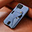 Coque Ultra Fine Silicone Souple Housse Etui avec Aimante Magnetique S10D pour Samsung Galaxy A12 Bleu