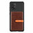 Coque Ultra Fine Silicone Souple Housse Etui avec Aimante Magnetique S10D pour Samsung Galaxy A91 Marron