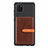 Coque Ultra Fine Silicone Souple Housse Etui avec Aimante Magnetique S10D pour Samsung Galaxy M60s Marron