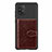 Coque Ultra Fine Silicone Souple Housse Etui avec Aimante Magnetique S12D pour Samsung Galaxy A91 Marron