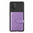 Coque Ultra Fine Silicone Souple Housse Etui avec Aimante Magnetique S12D pour Samsung Galaxy A91 Violet