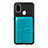 Coque Ultra Fine Silicone Souple Housse Etui avec Aimante Magnetique S12D pour Samsung Galaxy M21 Cyan