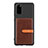 Coque Ultra Fine Silicone Souple Housse Etui avec Aimante Magnetique S12D pour Samsung Galaxy S20 5G Marron