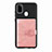 Coque Ultra Fine Silicone Souple Housse Etui avec Aimante Magnetique S13D pour Samsung Galaxy M21 Or Rose