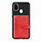 Coque Ultra Fine Silicone Souple Housse Etui avec Aimante Magnetique S13D pour Samsung Galaxy M21 Rouge