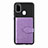 Coque Ultra Fine Silicone Souple Housse Etui avec Aimante Magnetique S13D pour Samsung Galaxy M21 Violet