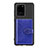 Coque Ultra Fine Silicone Souple Housse Etui avec Aimante Magnetique S13D pour Samsung Galaxy S20 Ultra 5G Bleu