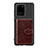 Coque Ultra Fine Silicone Souple Housse Etui avec Aimante Magnetique S13D pour Samsung Galaxy S20 Ultra 5G Marron