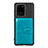 Coque Ultra Fine Silicone Souple Housse Etui avec Aimante Magnetique S14D pour Samsung Galaxy S20 Ultra 5G Cyan