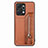 Coque Ultra Fine Silicone Souple Housse Etui avec Aimante Magnetique S6D pour Huawei Honor X7a Marron