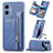 Coque Ultra Fine Silicone Souple Housse Etui avec Aimante Magnetique SD1 pour Xiaomi Redmi Note 12 5G Bleu