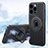 Coque Ultra Fine Silicone Souple Housse Etui avec Mag-Safe Magnetic Magnetique AC1 pour Apple iPhone 13 Pro Max Noir