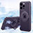 Coque Ultra Fine Silicone Souple Housse Etui avec Mag-Safe Magnetic Magnetique AC1 pour Apple iPhone 13 Pro Max Violet