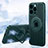 Coque Ultra Fine Silicone Souple Housse Etui avec Mag-Safe Magnetic Magnetique AC1 pour Apple iPhone 15 Pro Max Vert