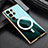 Coque Ultra Fine Silicone Souple Housse Etui avec Mag-Safe Magnetic Magnetique AC1 pour Samsung Galaxy S22 Ultra 5G Vert