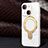 Coque Ultra Fine Silicone Souple Housse Etui avec Mag-Safe Magnetic Magnetique C01 pour Apple iPhone 14 Blanc