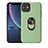 Coque Ultra Fine Silicone Souple Housse Etui avec Support Bague Anneau Aimante Magnetique A01 pour Apple iPhone 11 Vert