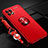 Coque Ultra Fine Silicone Souple Housse Etui avec Support Bague Anneau Aimante Magnetique A01 pour Huawei Enjoy 20 5G Rouge