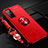 Coque Ultra Fine Silicone Souple Housse Etui avec Support Bague Anneau Aimante Magnetique A01 pour Huawei Honor 30S Rouge