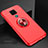 Coque Ultra Fine Silicone Souple Housse Etui avec Support Bague Anneau Aimante Magnetique A01 pour Huawei Mate 30 Lite Rouge