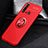 Coque Ultra Fine Silicone Souple Housse Etui avec Support Bague Anneau Aimante Magnetique A01 pour Huawei P20 Lite (2019) Rouge