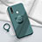 Coque Ultra Fine Silicone Souple Housse Etui avec Support Bague Anneau Aimante Magnetique A01 pour Oppo A31 Vert