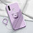 Coque Ultra Fine Silicone Souple Housse Etui avec Support Bague Anneau Aimante Magnetique A01 pour Oppo A31 Violet