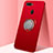 Coque Ultra Fine Silicone Souple Housse Etui avec Support Bague Anneau Aimante Magnetique A01 pour Oppo AX7 Rouge