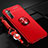 Coque Ultra Fine Silicone Souple Housse Etui avec Support Bague Anneau Aimante Magnetique A01 pour Oppo K5 Rouge