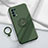 Coque Ultra Fine Silicone Souple Housse Etui avec Support Bague Anneau Aimante Magnetique A01 pour Oppo Reno5 Pro 5G Vert Nuit