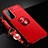 Coque Ultra Fine Silicone Souple Housse Etui avec Support Bague Anneau Aimante Magnetique A01 pour Samsung Galaxy S21 5G Rouge