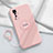 Coque Ultra Fine Silicone Souple Housse Etui avec Support Bague Anneau Aimante Magnetique A01 pour Vivo X50 5G Rose