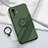 Coque Ultra Fine Silicone Souple Housse Etui avec Support Bague Anneau Aimante Magnetique A01 pour Vivo X50 5G Vert