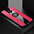 Coque Ultra Fine Silicone Souple Housse Etui avec Support Bague Anneau Aimante Magnetique A01 pour Vivo X50 Lite Rose Rouge