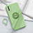 Coque Ultra Fine Silicone Souple Housse Etui avec Support Bague Anneau Aimante Magnetique A01 pour Vivo Y11s Pastel Vert