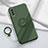 Coque Ultra Fine Silicone Souple Housse Etui avec Support Bague Anneau Aimante Magnetique A01 pour Vivo Y11s Vert Nuit