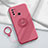 Coque Ultra Fine Silicone Souple Housse Etui avec Support Bague Anneau Aimante Magnetique A01 pour Vivo Y50 Rouge