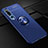 Coque Ultra Fine Silicone Souple Housse Etui avec Support Bague Anneau Aimante Magnetique A01 pour Xiaomi Mi 10 Bleu