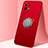 Coque Ultra Fine Silicone Souple Housse Etui avec Support Bague Anneau Aimante Magnetique A01 pour Xiaomi Mi 11 5G Rouge