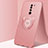 Coque Ultra Fine Silicone Souple Housse Etui avec Support Bague Anneau Aimante Magnetique A01 pour Xiaomi Redmi 9 Or Rose