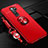 Coque Ultra Fine Silicone Souple Housse Etui avec Support Bague Anneau Aimante Magnetique A01 pour Xiaomi Redmi Note 8 Pro Rouge