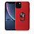 Coque Ultra Fine Silicone Souple Housse Etui avec Support Bague Anneau Aimante Magnetique A02 pour Apple iPhone 11 Pro Rouge