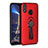 Coque Ultra Fine Silicone Souple Housse Etui avec Support Bague Anneau Aimante Magnetique A02 pour Huawei Honor V10 Lite Rouge