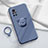 Coque Ultra Fine Silicone Souple Housse Etui avec Support Bague Anneau Aimante Magnetique A02 pour Huawei Nova 8 5G Gris Lavende