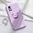 Coque Ultra Fine Silicone Souple Housse Etui avec Support Bague Anneau Aimante Magnetique A02 pour Huawei Nova 8 5G Violet Clair