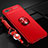 Coque Ultra Fine Silicone Souple Housse Etui avec Support Bague Anneau Aimante Magnetique A02 pour Oppo A12e Rouge