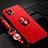 Coque Ultra Fine Silicone Souple Housse Etui avec Support Bague Anneau Aimante Magnetique A02 pour Oppo A53 5G Rouge