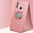 Coque Ultra Fine Silicone Souple Housse Etui avec Support Bague Anneau Aimante Magnetique A02 pour Oppo A53s Or Rose